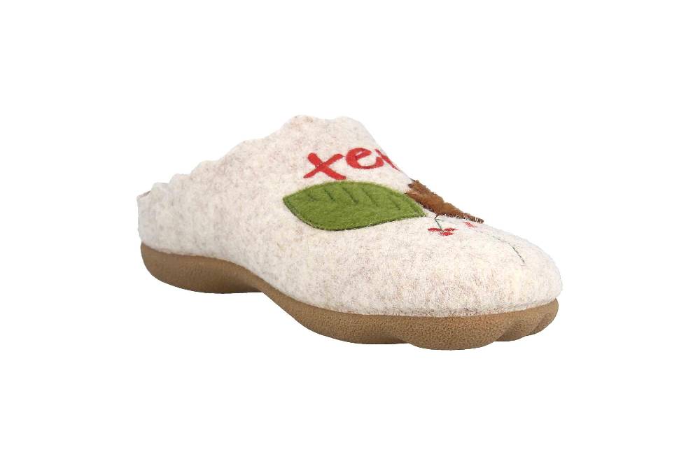 MayBe Clogs & Hausschuhe In Übergrößen Beige MB65406 Große Damenschuhe