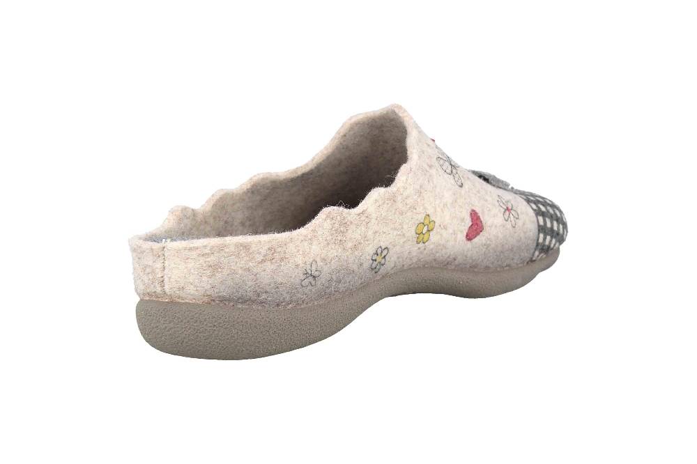 MayBe Clogs & Hausschuhe In Übergrößen Beige MB65404 Große Damenschuhe