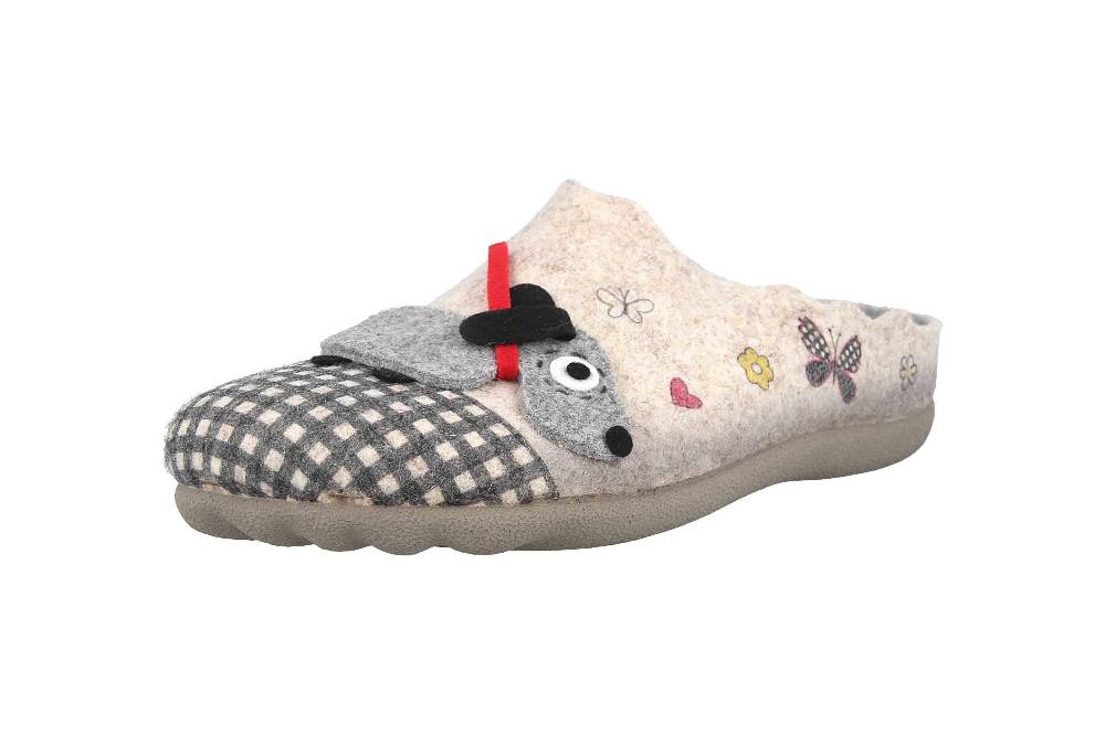 MayBe Clogs & Hausschuhe In Übergrößen Beige MB65404 Große Damenschuhe