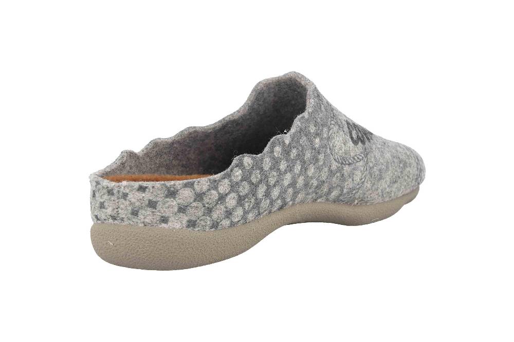 MayBe Clogs & Hausschuhe In Übergrößen Grau MB65043 Große Damenschuhe