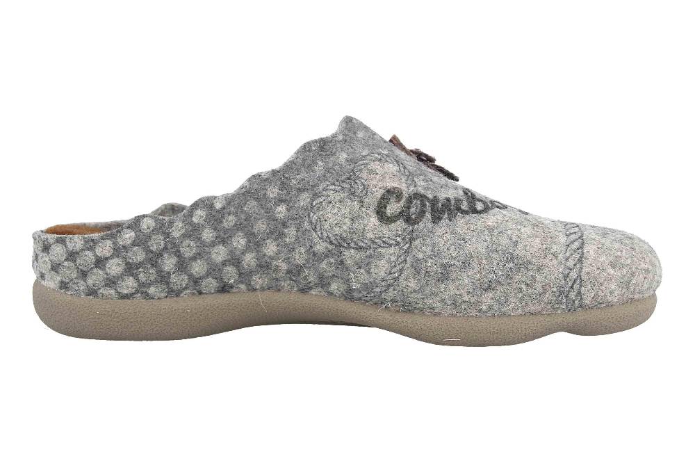 MayBe Clogs & Hausschuhe In Übergrößen Grau MB65043 Große Damenschuhe