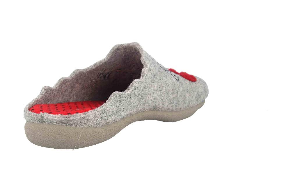 MayBe Clogs & Hausschuhe In Übergrößen Grau MB65214 Große Damenschuhe