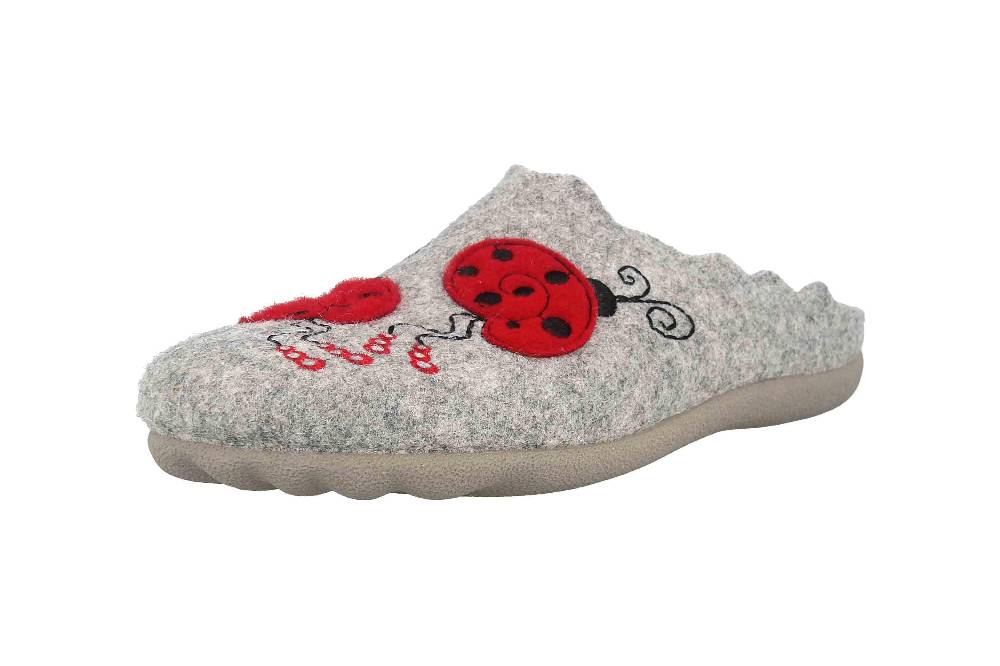 MayBe Clogs & Hausschuhe In Übergrößen Grau MB65214 Große Damenschuhe