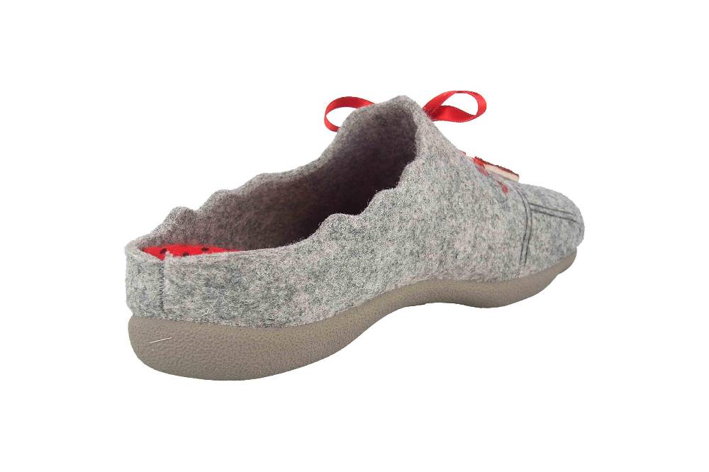 MayBe Clogs & Hausschuhe In Übergrößen Grau MB65223 Große Damenschuhe