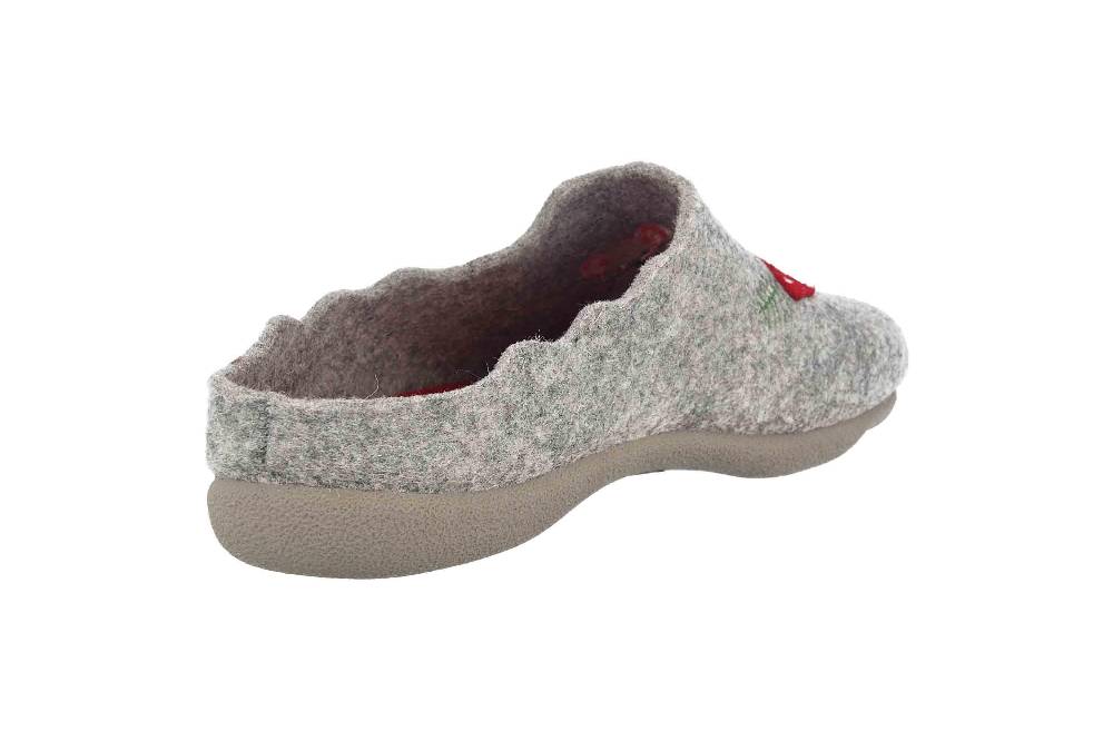 MayBe Clogs & Hausschuhe In Übergrößen Grau MB65405 Große Damenschuhe