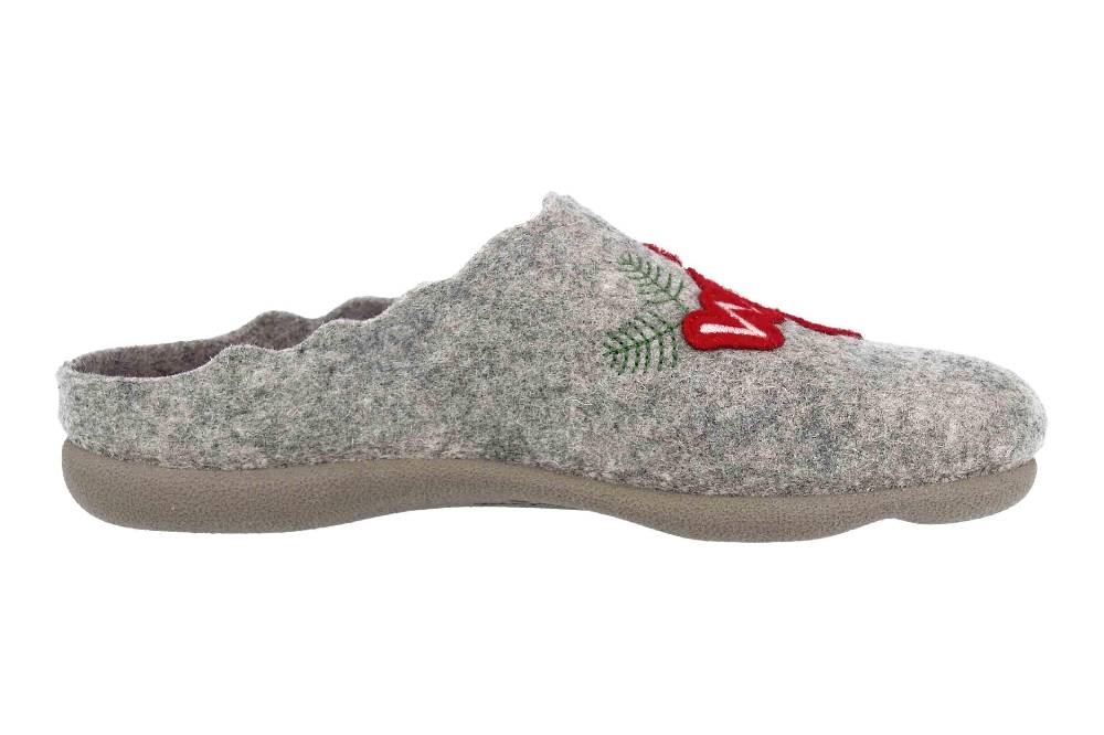 MayBe Clogs & Hausschuhe In Übergrößen Grau MB65405 Große Damenschuhe