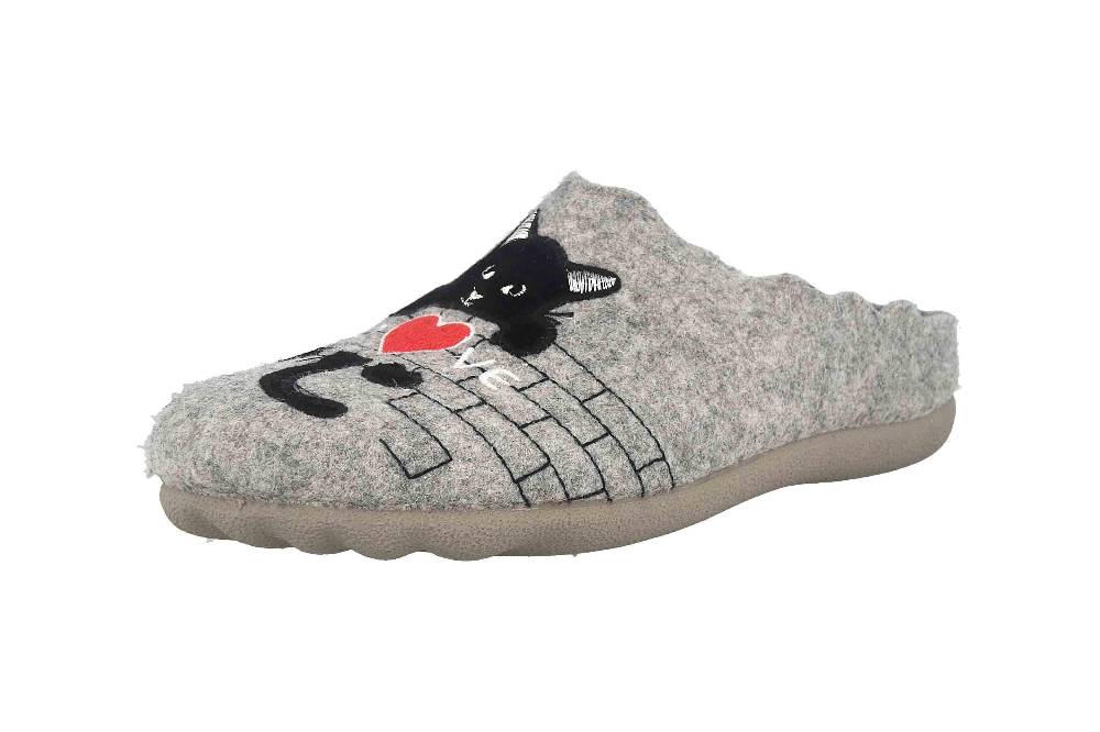 MayBe Clogs & Hausschuhe In Übergrößen Grau MB65489 Große Damenschuhe