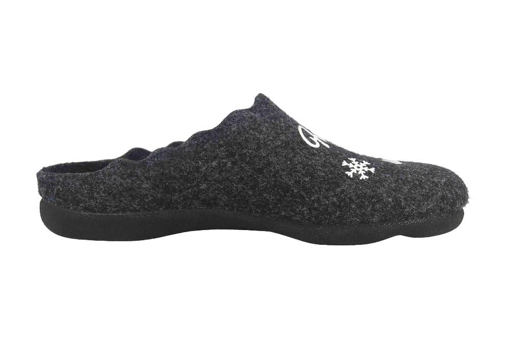 MayBe Clogs & Hausschuhe In Übergrößen Schwarz MB65512 Große Damenschuhe