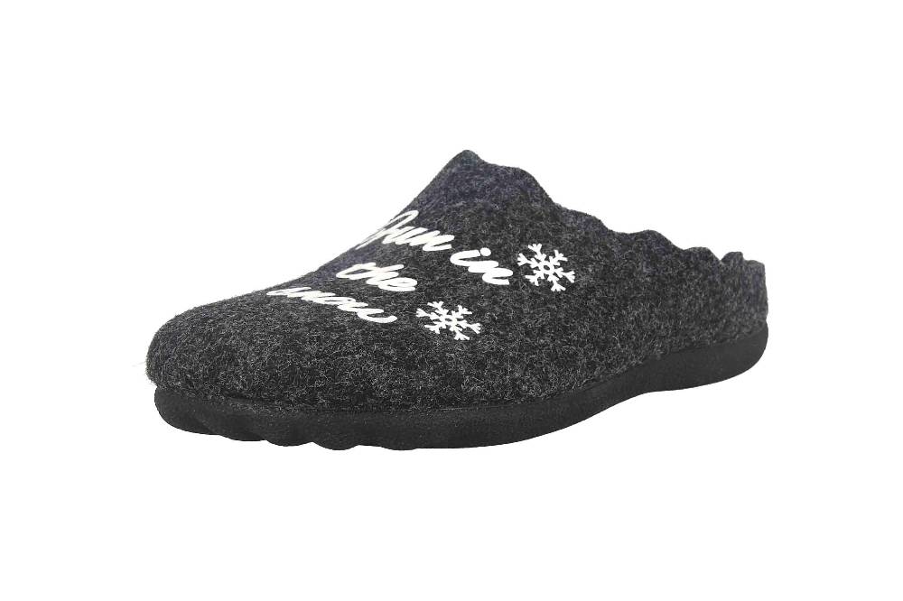 MayBe Clogs & Hausschuhe In Übergrößen Schwarz MB65512 Große Damenschuhe