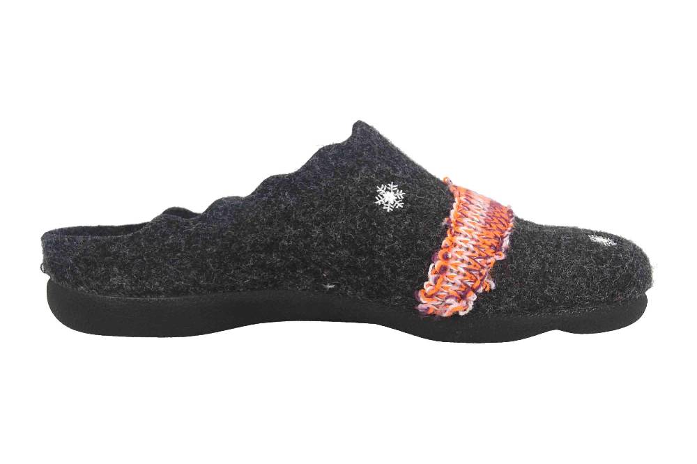 MayBe Clogs & Hausschuhe In Übergrößen Schwarz MB65241 Große Damenschuhe