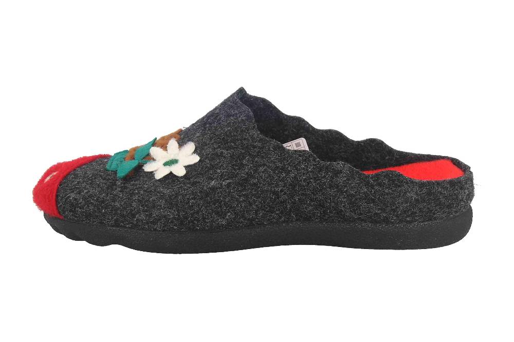 MayBe Clogs & Hausschuhe In Übergrößen Schwarz MB65040 Große Damenschuhe