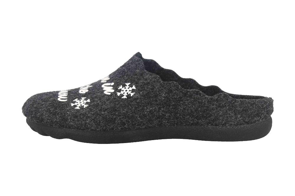 MayBe Clogs & Hausschuhe In Übergrößen Schwarz MB65512 Große Damenschuhe