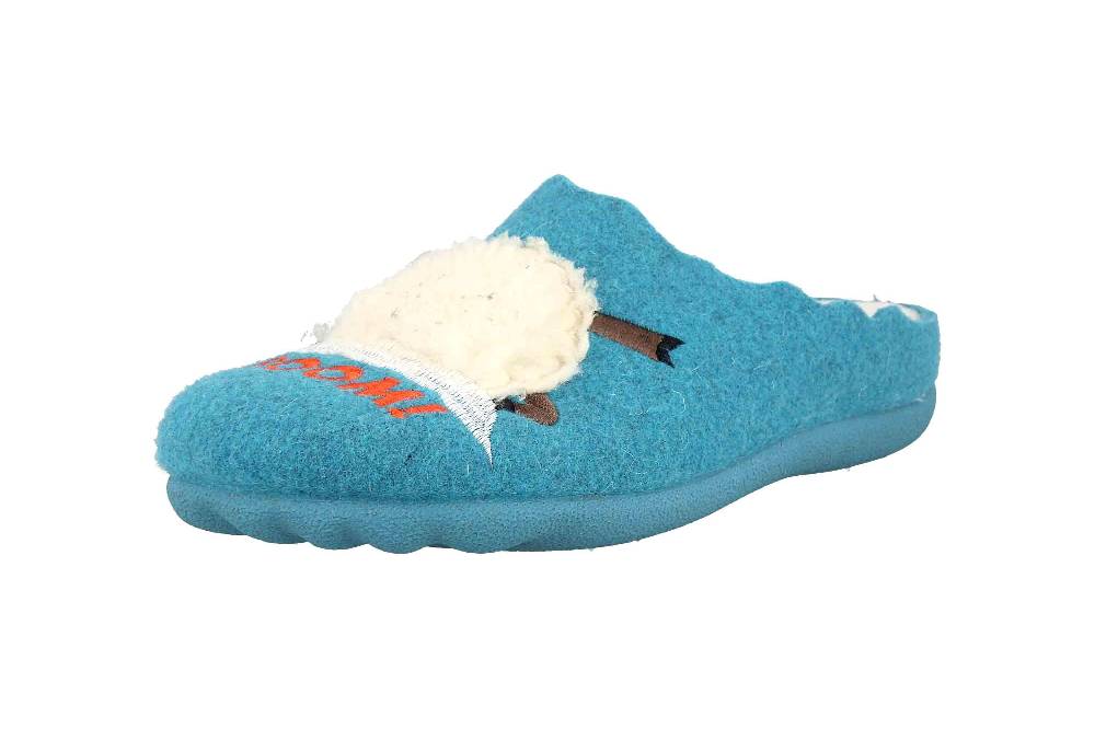 MayBe Clogs & Hausschuhe In Übergrößen Türkis MB65045 Große Damenschuhe