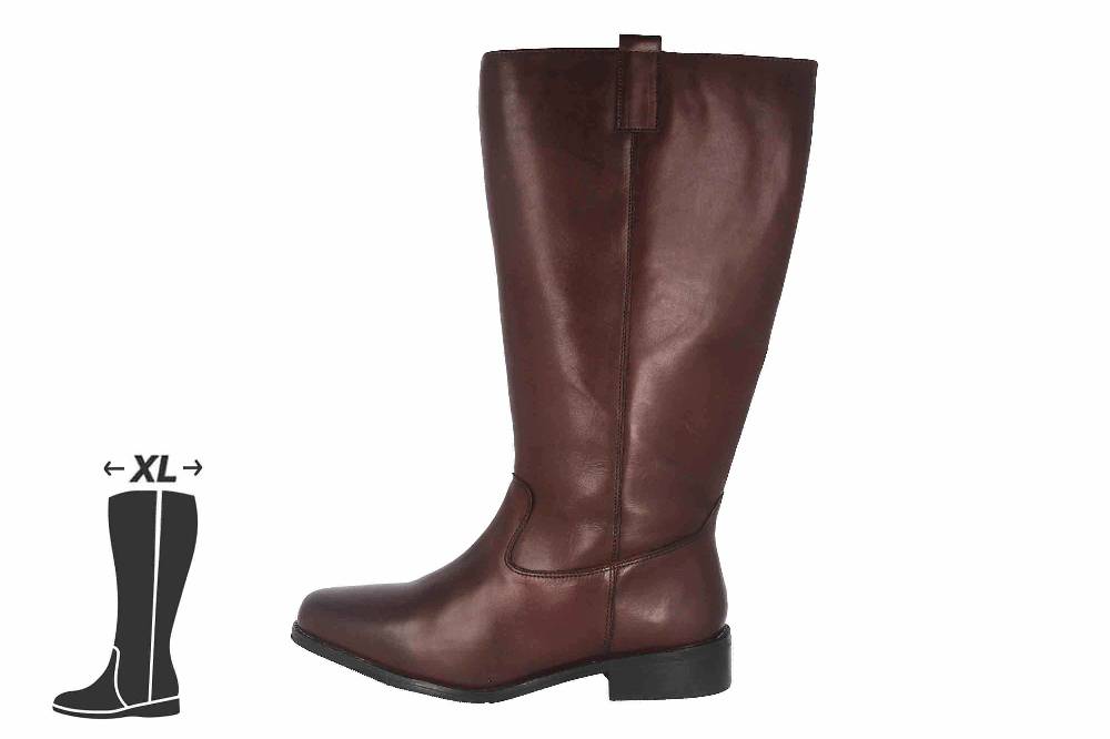 MayBe Weitschaftstiefel in Übergrößen Braun 67665 TDM große Damenschuhe