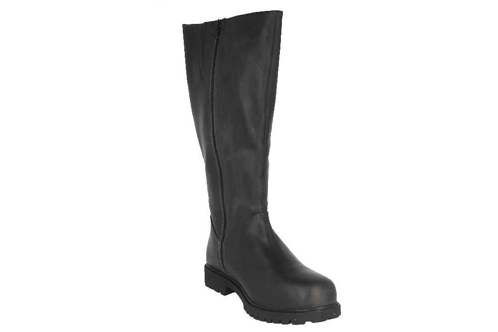 MayBe Weitschaftstiefel In Übergrößen Grau 67668 Anthrazite Große Damenschuhe