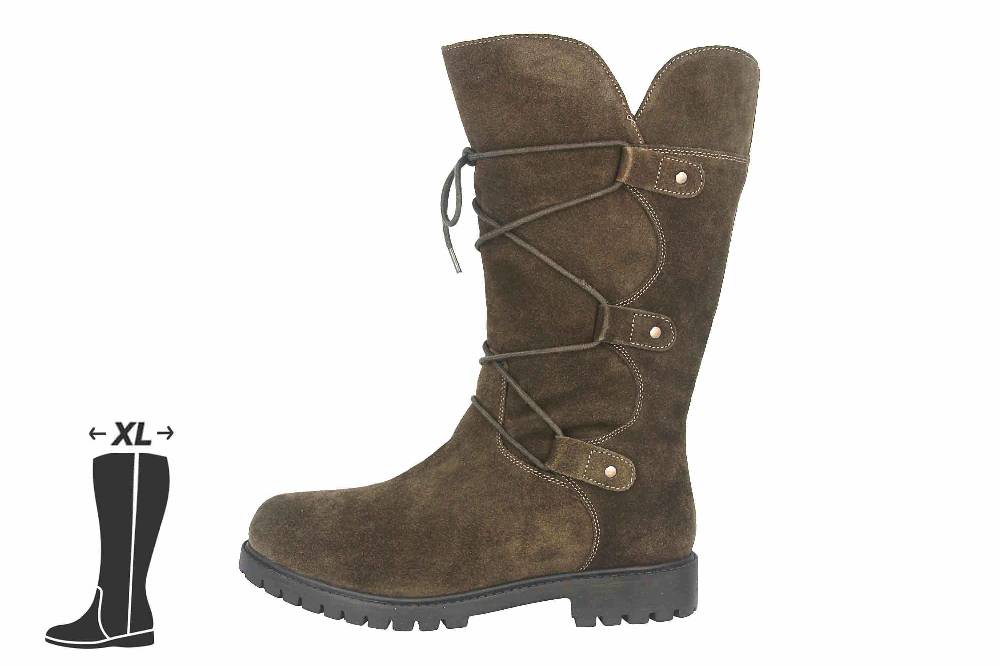 MayBe Weitschaftstiefel in Übergrößen Grün 67662 Olive große Damenschuhe