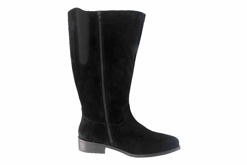 MayBe Weitschaftstiefel In Übergrößen Schwarz 67667 Black Große Damenschuhe
