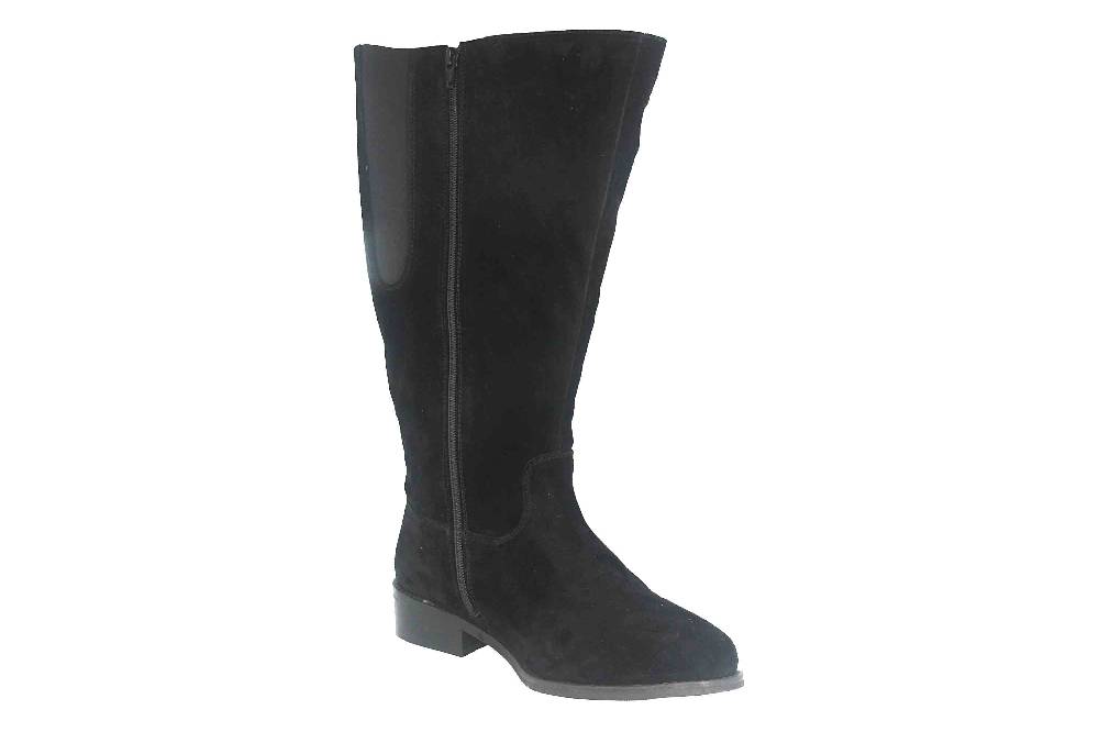 MayBe Weitschaftstiefel In Übergrößen Schwarz 67667 Black Große Damenschuhe