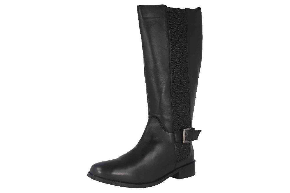 MayBe Weitschaftstiefel In Übergrößen Schwarz 67661 Black Große Damenschuhe