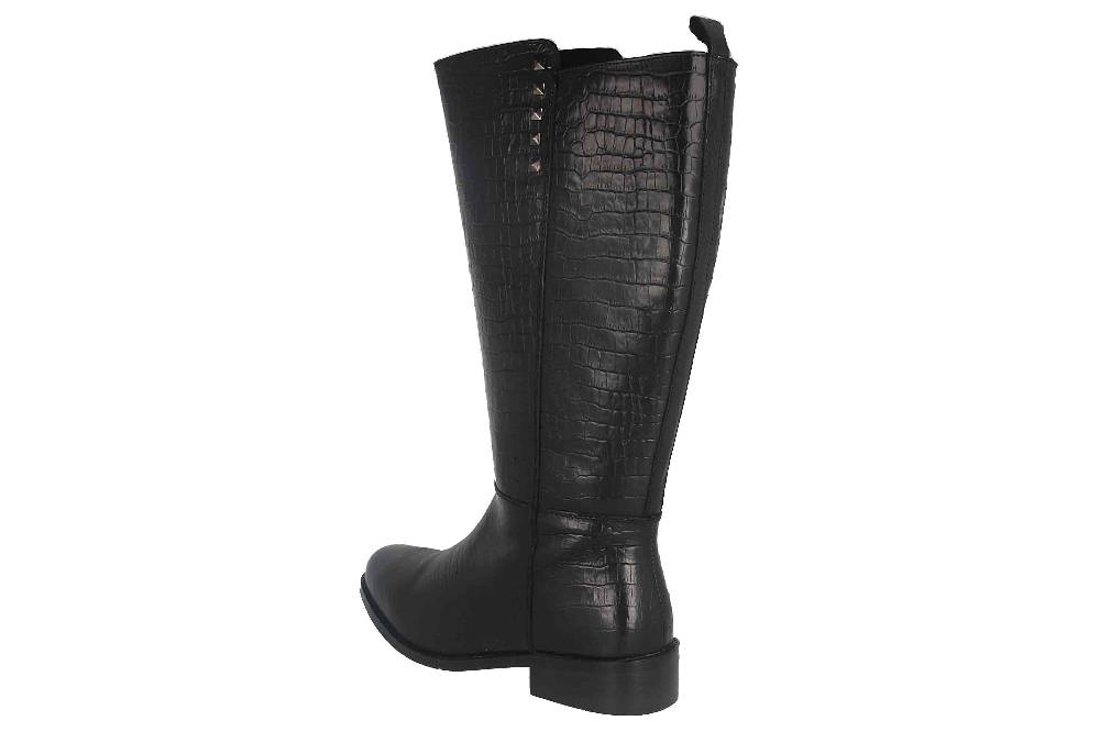 MayBe Weitschaftstiefel In Übergrößen Schwarz 67666 Black Große Damenschuhe