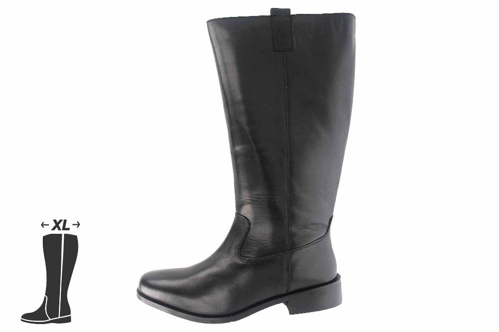 MayBe Weitschaftstiefel in Übergrößen Schwarz 67665 Black große Damenschuhe