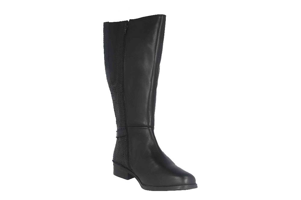 MayBe Weitschaftstiefel In Übergrößen Schwarz 67664 Black Große Damenschuhe