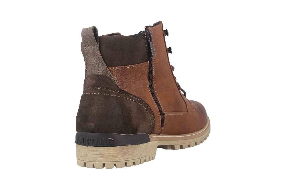 Mustang Shoes Boots In Übergrößen Braun 4142-504-307 Große Herrenschuhe