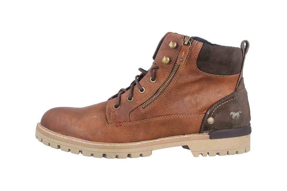 Mustang Shoes Boots in Übergrößen Braun 4142-504-307 große Herrenschuhe