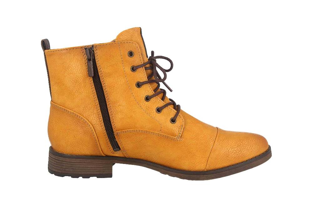 Mustang Shoes Boots In Übergrößen Gelb 1359-502-6 Große Damenschuhe