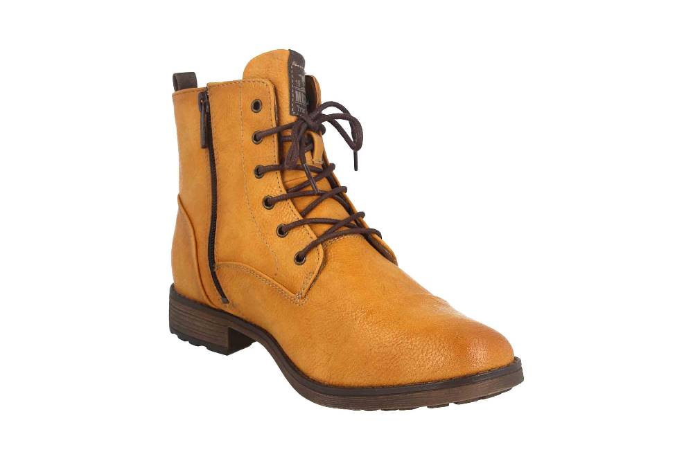 Mustang Shoes Boots In Übergrößen Gelb 1359-502-6 Große Damenschuhe
