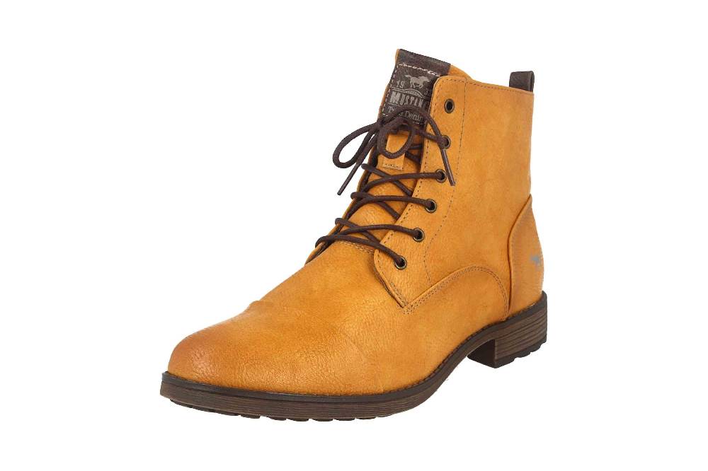 Mustang Shoes Boots In Übergrößen Gelb 1359-502-6 Große Damenschuhe