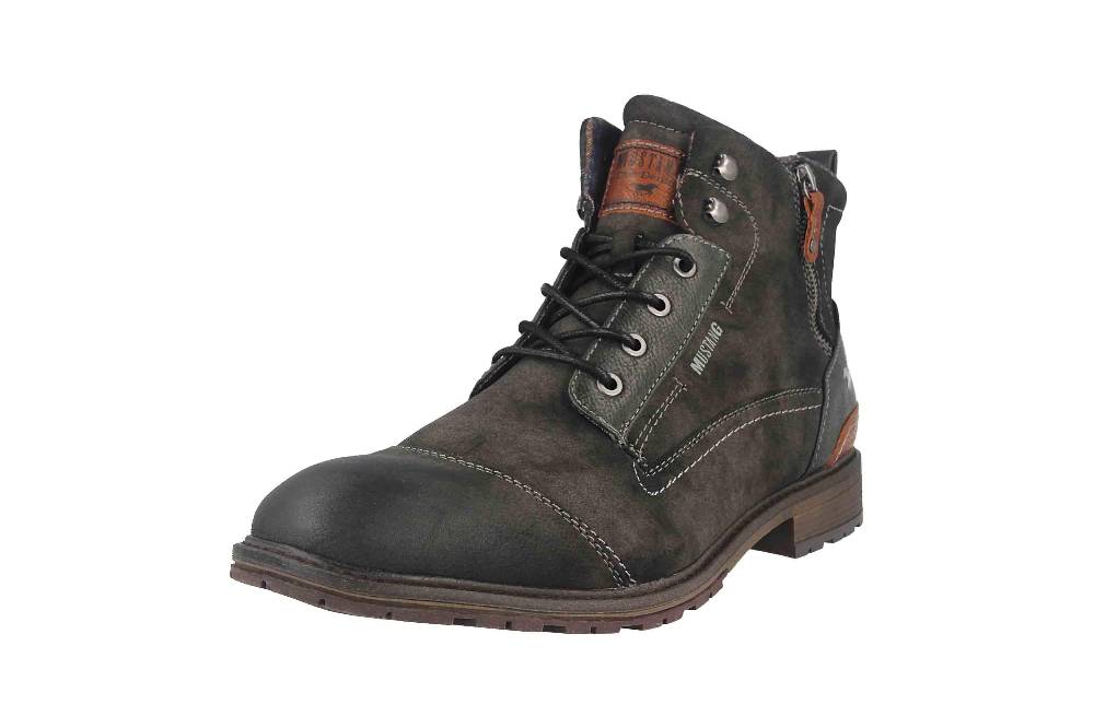 Mustang Shoes Boots In Übergrößen Grau 4140-504-259 Große Herrenschuhe