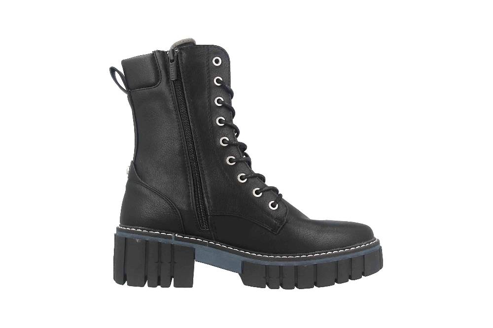 Mustang Shoes Boots In Übergrößen Schwarz 1447-506-9 Große Damenschuhe