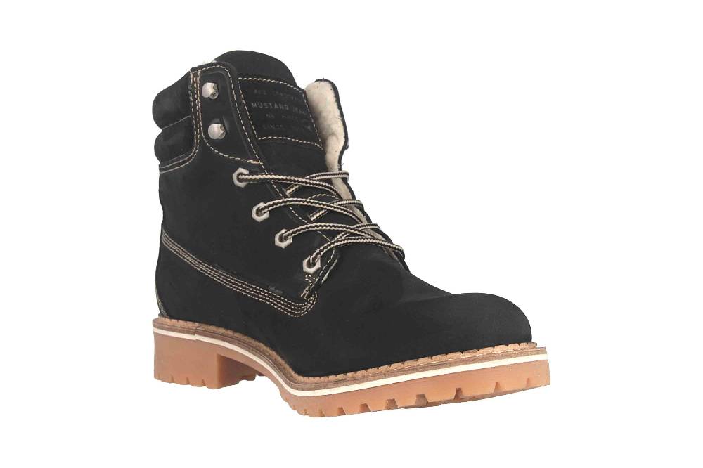 Mustang Shoes Boots In Übergrößen Schwarz 2837-604-9 Große Damenschuhe