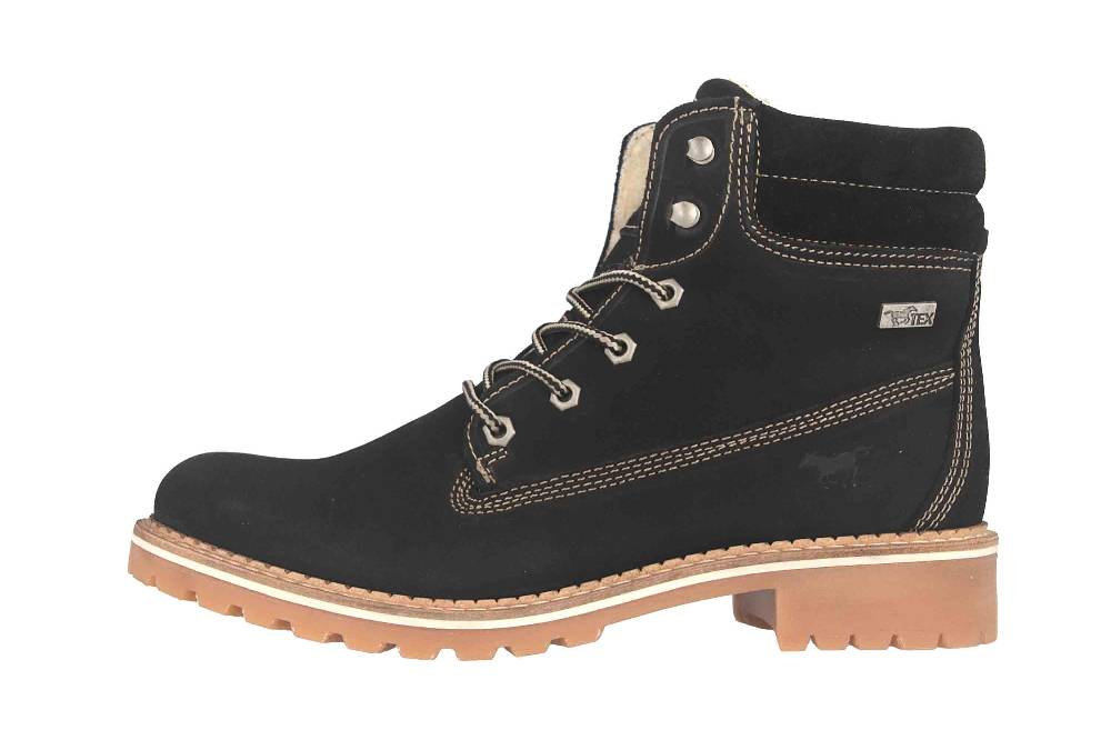 Mustang Shoes Boots in Übergrößen Schwarz 2837-604-9 große Damenschuhe