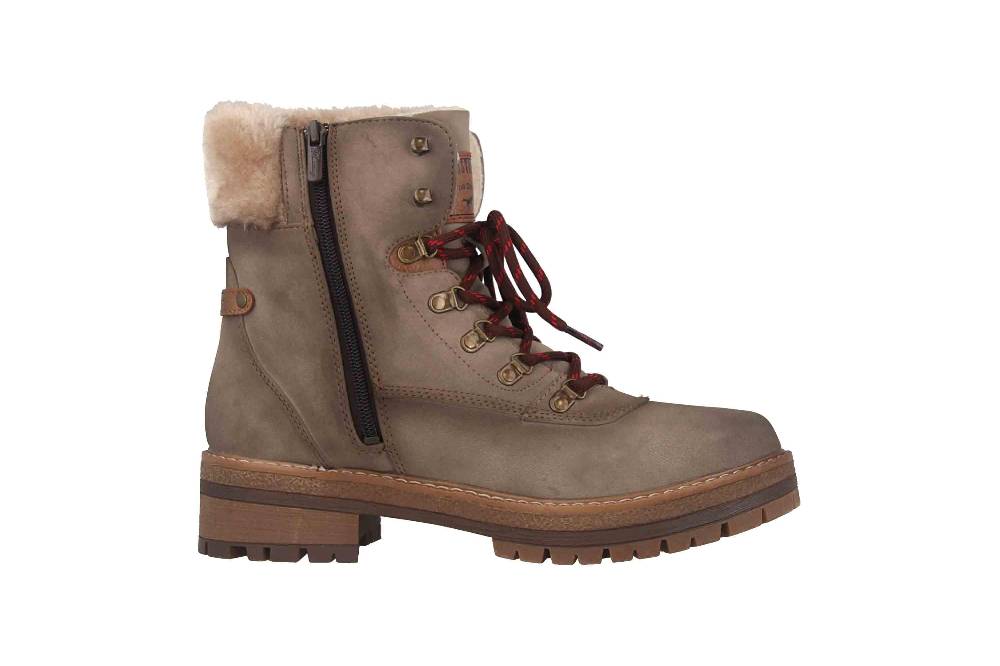 Mustang Shoes Boots In Übergrößen Taupe 1344-604-318 Große Damenschuhe