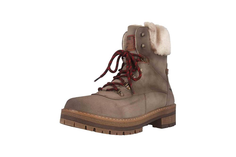 Mustang Shoes Boots In Übergrößen Taupe 1344-604-318 Große Damenschuhe