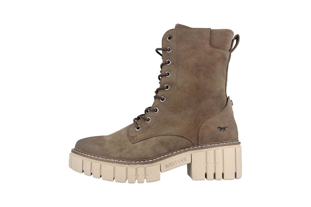 Mustang Shoes Boots in Übergrößen Taupe 1447-506-318 große Damenschuhe