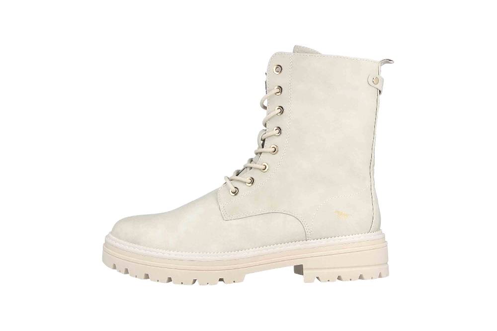 Mustang Shoes Boots in Übergrößen Weiß 1398-507-203 große Damenschuhe