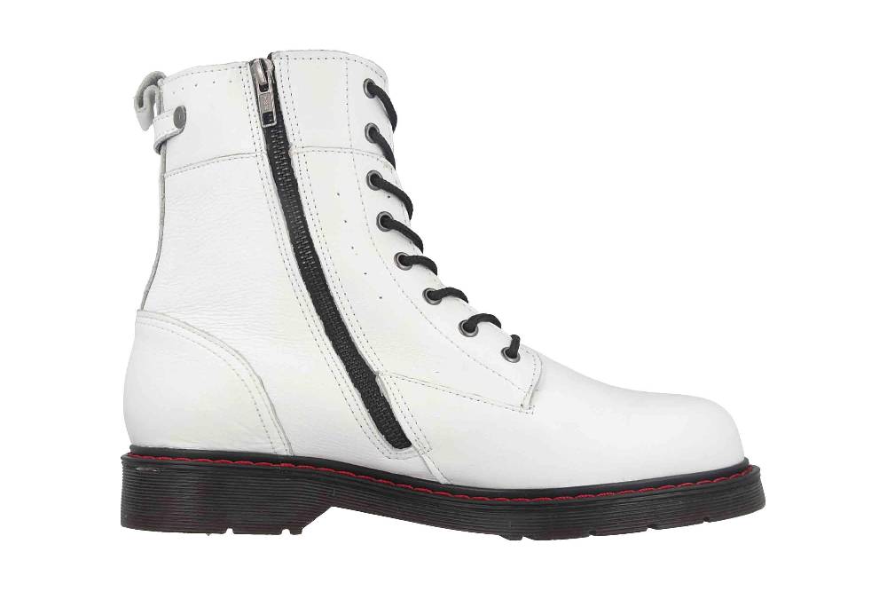 Mustang Shoes Boots In Übergrößen Weiß 2881-502-1 Große Damenschuhe