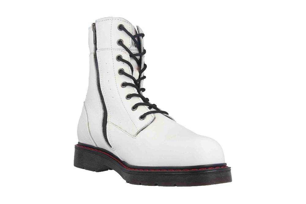 Mustang Shoes Boots In Übergrößen Weiß 2881-502-1 Große Damenschuhe