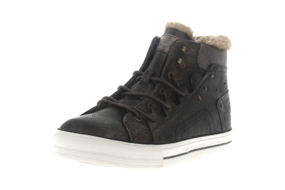 Mustang Shoes High Top Sneaker In Übergrößen Braun 1288-603-303 Große Damenschuhe