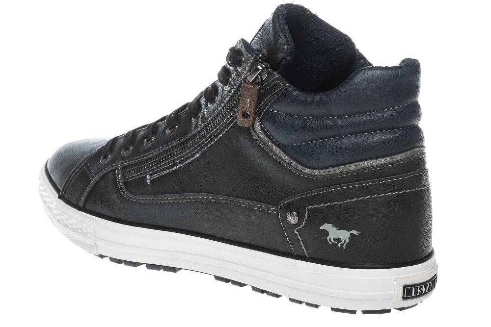 Mustang Shoes High Top Sneaker In Übergrößen Graphit 4129-502-259 Große Herrenschuhe