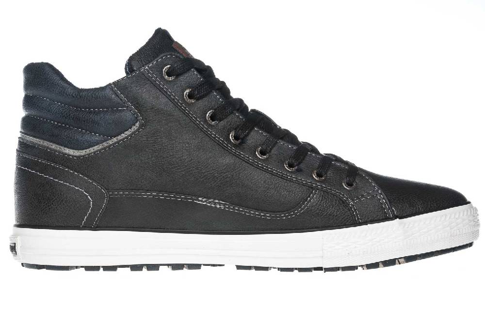 Mustang Shoes High Top Sneaker In Übergrößen Graphit 4129-502-259 Große Herrenschuhe