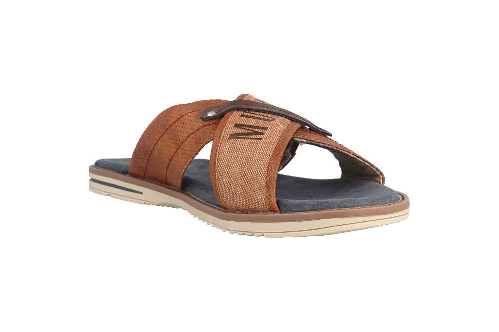Mustang Shoes Pantoletten In Übergrößen Braun 4152-705-307 Große Herrenschuhe