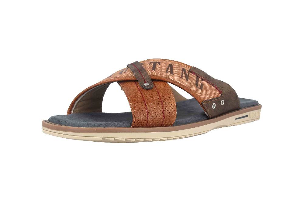 Mustang Shoes Pantoletten In Übergrößen Braun 4152-705-307 Große Herrenschuhe