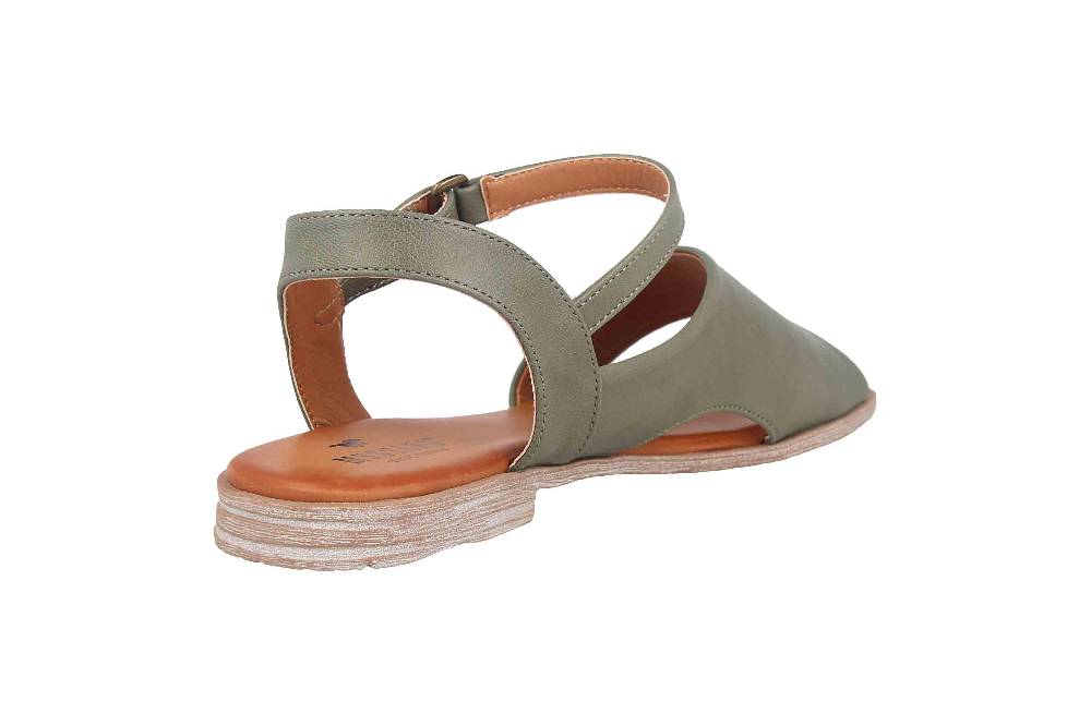 Mustang Shoes Sandalen In Übergrößen Grün 1388-807-7 Große Damenschuhe