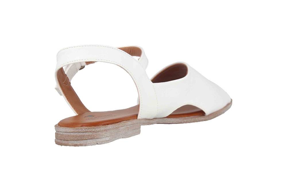 Mustang Shoes Sandalen In Übergrößen Weiß 1388-807-1 Große Damenschuhe