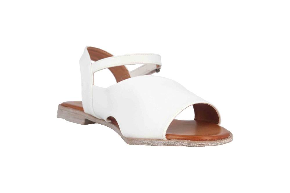 Mustang Shoes Sandalen In Übergrößen Weiß 1388-807-1 Große Damenschuhe