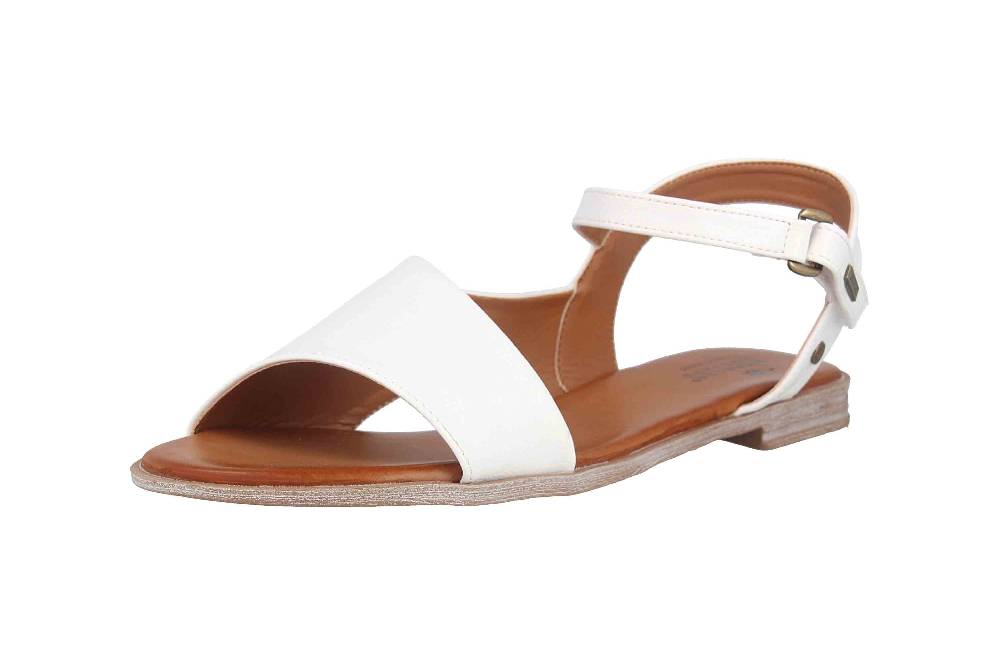 Mustang Shoes Sandalen In Übergrößen Weiß 1388-807-1 Große Damenschuhe